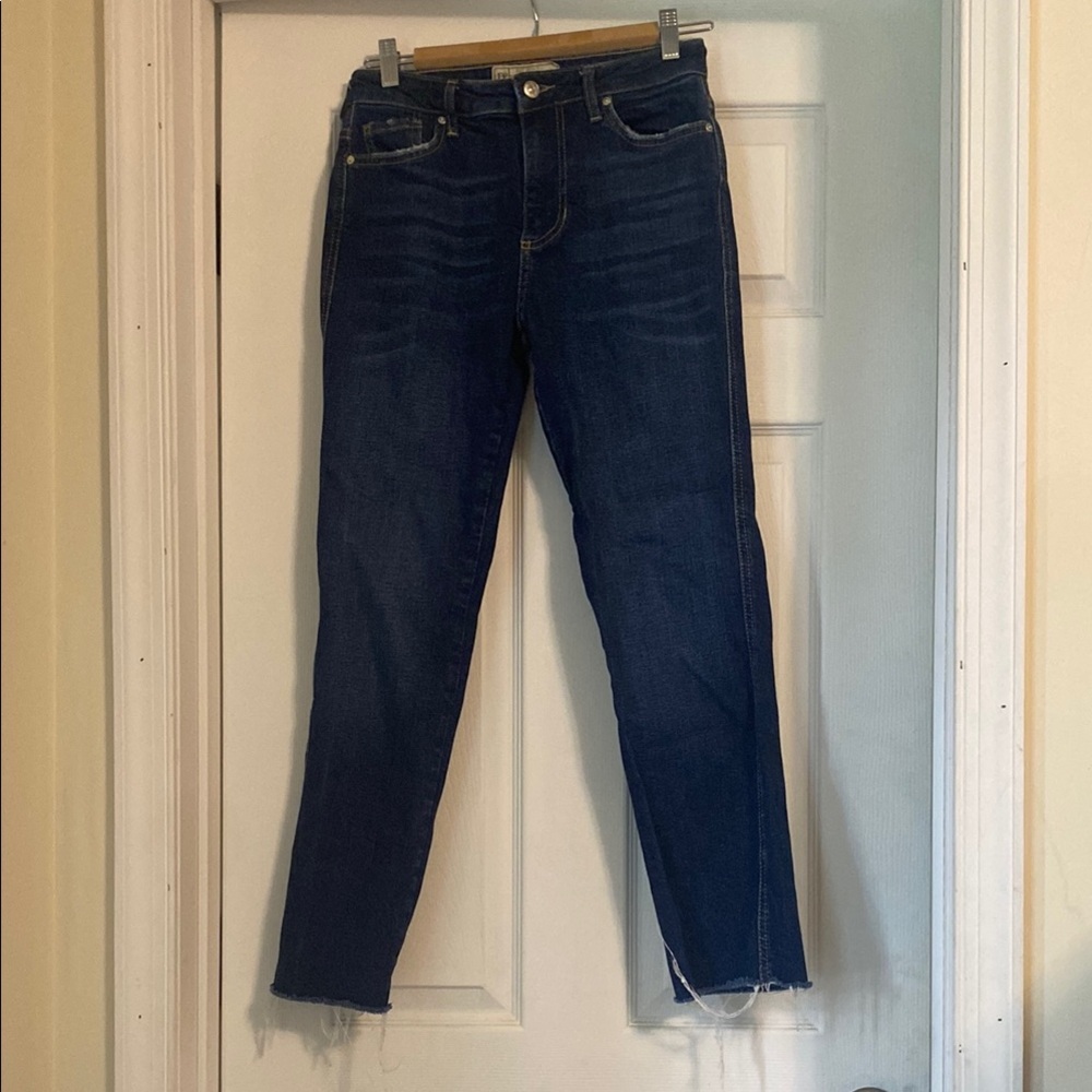 Free People Blue Ankle Cropped Jeans